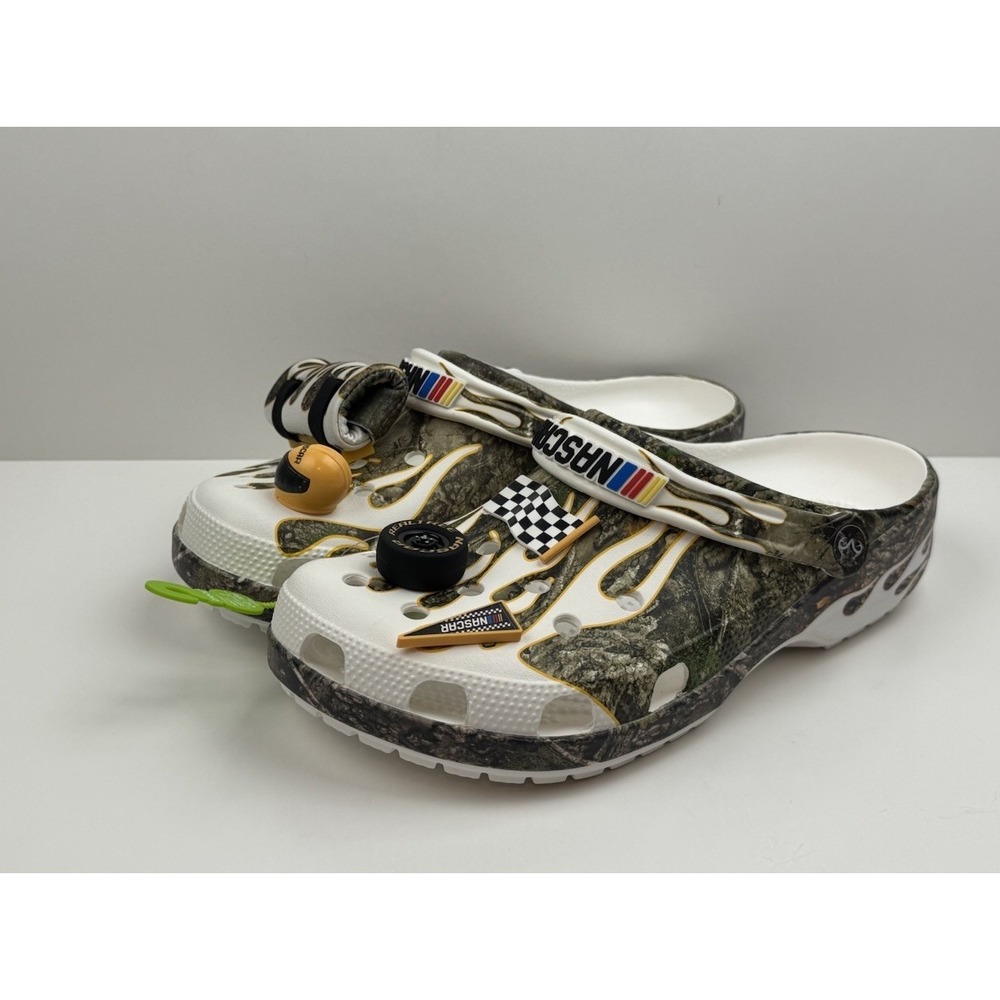 Crocs Nascar Realtree‎ Classic Clog Men's Size 10 Camo Green/White 210827-90H